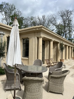 Stone Colonnade Orangery & Indoor Pool — Orangery Terrace