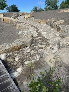 Man-Made Waterfall, Curbs & Roadwork — Stone Waterfall Detail