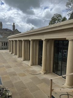 Stone Colonnade Orangery & Indoor Pool — Colonnade Elevation